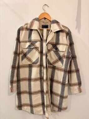 Frank And Oak Plaid Wool-Blend Shacket